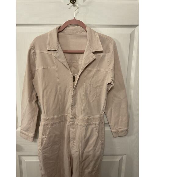 Young, Fabulous, & Broke Sample Sale Utility Cargo Jumpsuit in Khaki - Picture 2 of 8